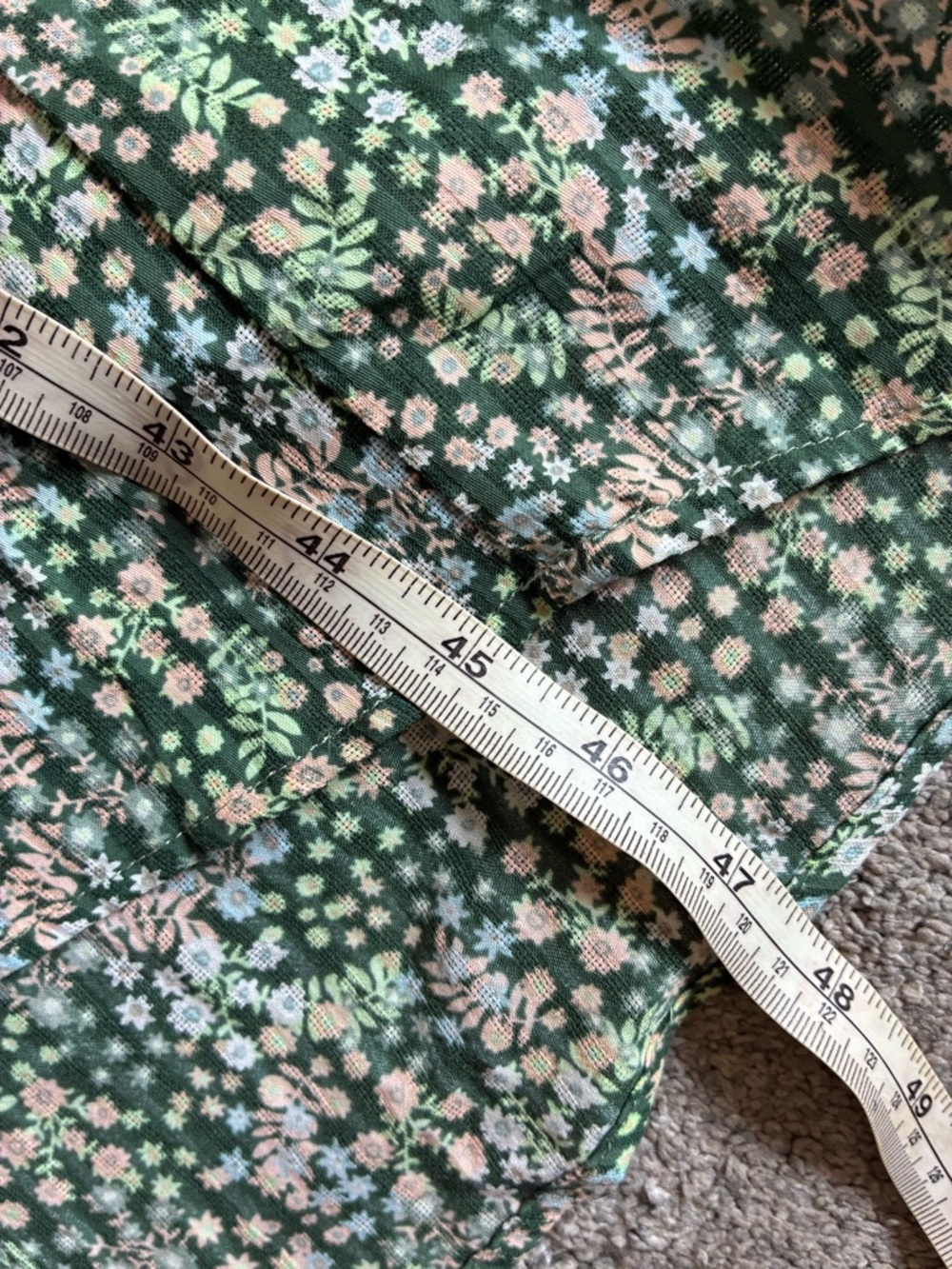 Green Floral Midi Sundress - Lightweight Women's dress- Carve Designs - Picture 10 of 11